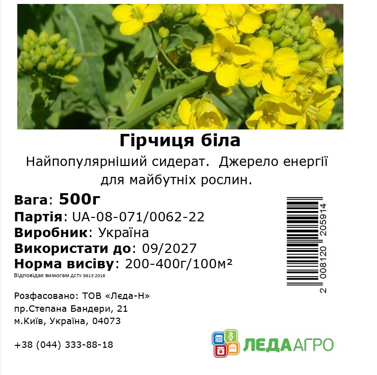 Гірчиця біла, 500 г (ЛАН)