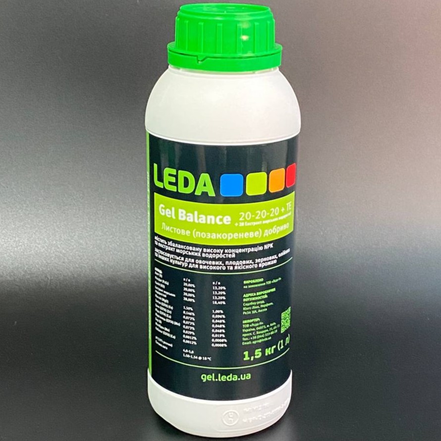 Leda Gel Balance 1,5 кг (1 л) 20-20-20 + ТЕ + 28 Екстракт морських водоростей