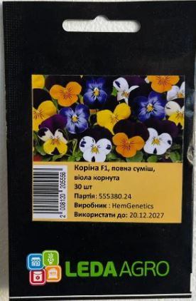 Коріна F1, повна суміш, віола корнута 30 шт (ЛАН)