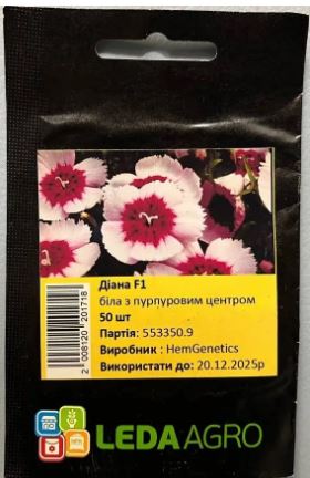 Діана F1, біла з пурпуровим центром 50 шт (ЛАН)